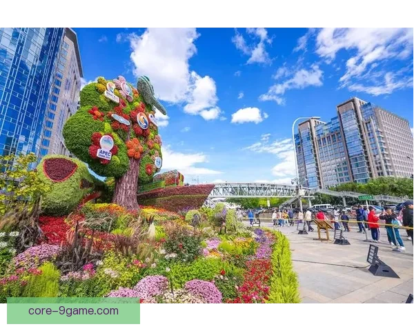 金奖花坛绽放五一节日魅力吸引市民驻足赏花互动